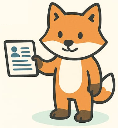 Fox holding a document